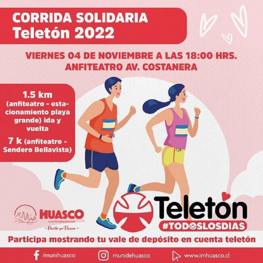 Corrida atlética Teletón en la comuna de Huasco Medio digital El